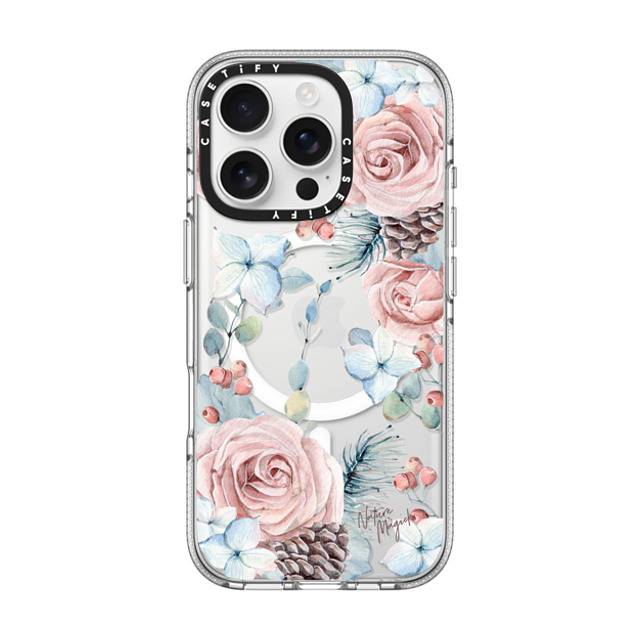 Nature Magick x CASETiFY iPhone 16 Pro ケース クリア クリア ケース MagSafe対応 Winter Woods Roses in the Forest by Nature Magick