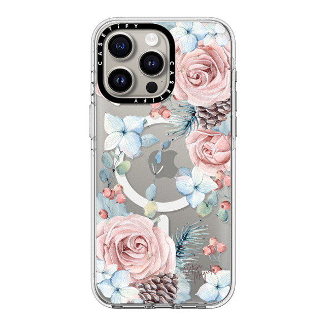 Nature Magick x CASETiFY iPhone 15 Pro Max ケース クリア クリア ケース MagSafe対応 Winter Woods Roses in the Forest by Nature Magick