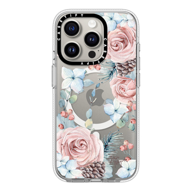 Nature Magick x CASETiFY iPhone 15 Pro ケース クリア クリア ケース MagSafe対応 Winter Woods Roses in the Forest by Nature Magick