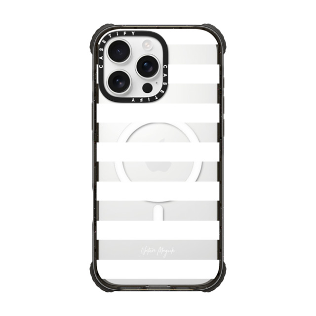 Nature Magick x CASETiFY iPhone 16 Pro Max Case Black ウルトラ インパクトケース MagSafe 対応 Simply Striped by Nature Magick - White + Clear Back to School Nature Magick x CASETiFY iPhone 16 Pro Max Case Black ウルトラ インパクトケース MagSafe 対応 Simply Striped by Nature Magick - White + Clear Back to School