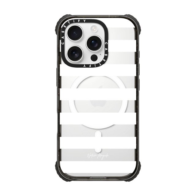 Nature Magick x CASETiFY iPhone 16 Pro Case Black ウルトラ インパクトケース MagSafe 対応 Simply Striped by Nature Magick - White + Clear Back to School Nature Magick x CASETiFY iPhone 16 Pro Case Black ウルトラ インパクトケース MagSafe 対応 Simply Striped by Nature Magick - White + Clear Back to School