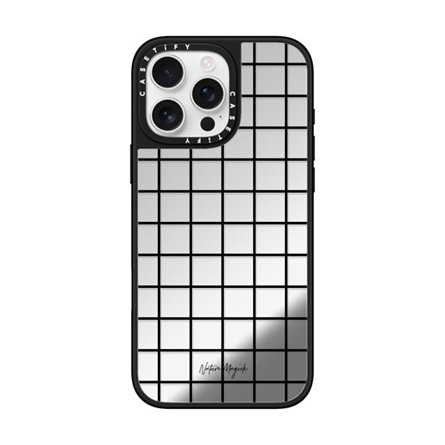 Nature Magick x CASETiFY iPhone 16 Pro Max ケース Silver on Black ミラーケース MagSafe対応 The Grid by Nature Magick - Black + Clear Father's Day Nature Magick x CASETiFY iPhone 16 Pro Max ケース Silver on Black ミラーケース MagSafe対応 The Grid by Nature Magick - Black + Clear Father's Day