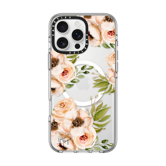 Nature Magick x CASETiFY iPhone 16 Pro Max Case Clear Clear Case MagSafe Compatible Pretty Pink Roses Flower Rose Floral Watercolor Painting by Nature Magick Mother's Day Nature Magick x CASETiFY iPhone 16 Pro Max Case Clear Clear Case MagSafe Compatible Pretty Pink Roses Flower Rose Floral Watercolor Painting by Nature Magick Mother's Day