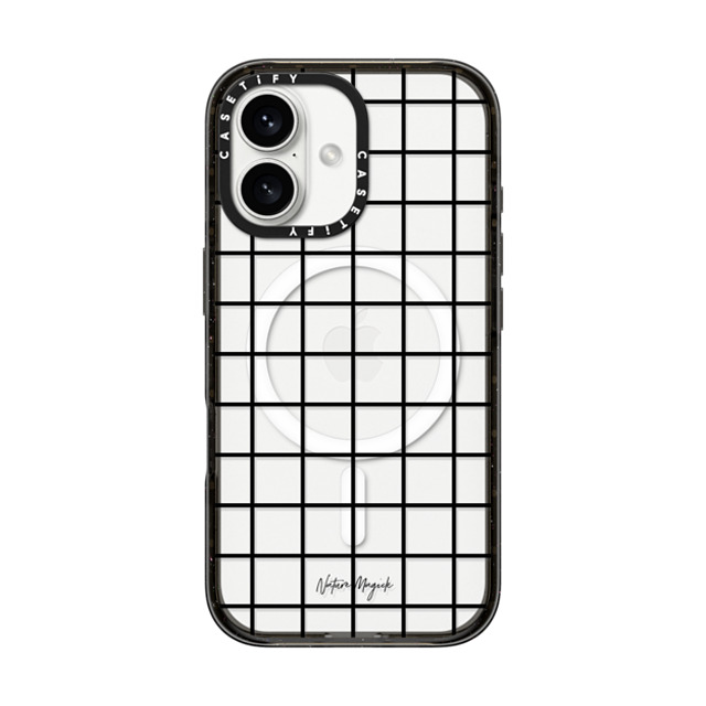 Nature Magick x CASETiFY iPhone 16 ケース ブラック インパクトケース MagSafe対応 The Grid by Nature Magick - Black + Clear Father's Day Nature Magick x CASETiFY iPhone 16 ケース ブラック インパクトケース MagSafe対応 The Grid by Nature Magick - Black + Clear Father's Day