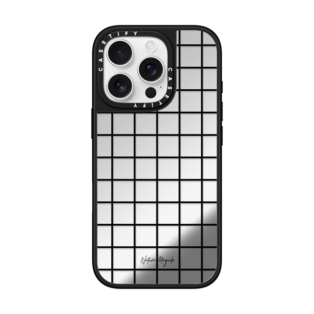 Nature Magick x CASETiFY iPhone 16 Pro ケース Silver on Black ミラーケース MagSafe対応 The Grid by Nature Magick - Black + Clear Father's Day Nature Magick x CASETiFY iPhone 16 Pro ケース Silver on Black ミラーケース MagSafe対応 The Grid by Nature Magick - Black + Clear Father's Day