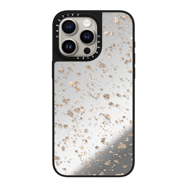 Nature Magick x CASETiFY iPhone 15 Pro Max ケース Silver on Black ミラーケース MagSafe対応 Modern Art by Nature Magick - Glitter Gold + Clear