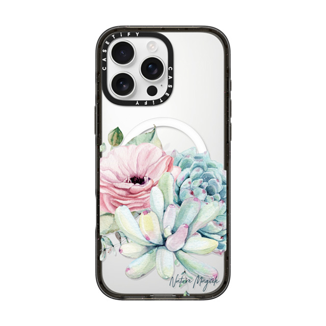 Nature Magick x CASETiFY iPhone 16 Pro Max Case Black Impact Case MagSafe Compatible Simply Succulents by Nature Magick Nature Magick x CASETiFY iPhone 16 Pro Max Case Black Impact Case MagSafe Compatible Simply Succulents by Nature Magick