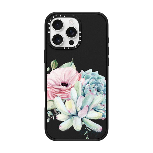Nature Magick x CASETiFY iPhone 16 Pro Max Case Matte Black Impact Case MagSafe Compatible Simply Succulents by Nature Magick Nature Magick x CASETiFY iPhone 16 Pro Max Case Matte Black Impact Case MagSafe Compatible Simply Succulents by Nature Magick