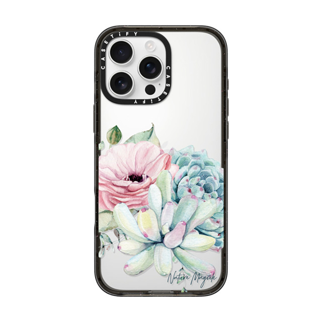 Nature Magick x CASETiFY iPhone 16 Pro Max Case Black Impact Case Simply Succulents by Nature Magick Nature Magick x CASETiFY iPhone 16 Pro Max Case Black Impact Case Simply Succulents by Nature Magick