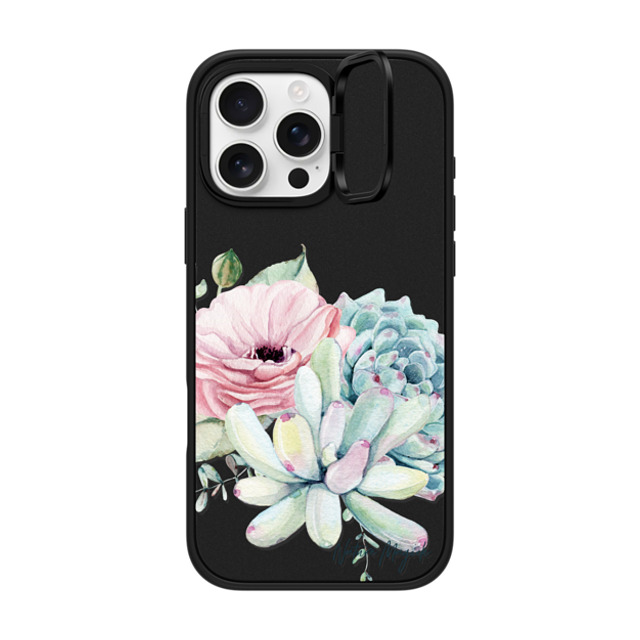 Nature Magick x CASETiFY iPhone 16 Pro Max Case Matte Black インパクトリングスタンドケース MagSafe対応 Simply Succulents by Nature Magick Nature Magick x CASETiFY iPhone 16 Pro Max Case Matte Black インパクトリングスタンドケース MagSafe対応 Simply Succulents by Nature Magick