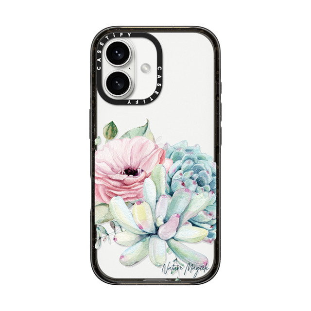 Nature Magick x CASETiFY iPhone 16 Case Black Impact Case Simply Succulents by Nature Magick Nature Magick x CASETiFY iPhone 16 Case Black Impact Case Simply Succulents by Nature Magick