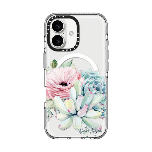Nature Magick x CASETiFY iPhone 16 Case Clear Clear Case MagSafe Compatible Simply Succulents by Nature Magick Nature Magick x CASETiFY iPhone 16 Case Clear Clear Case MagSafe Compatible Simply Succulents by Nature Magick