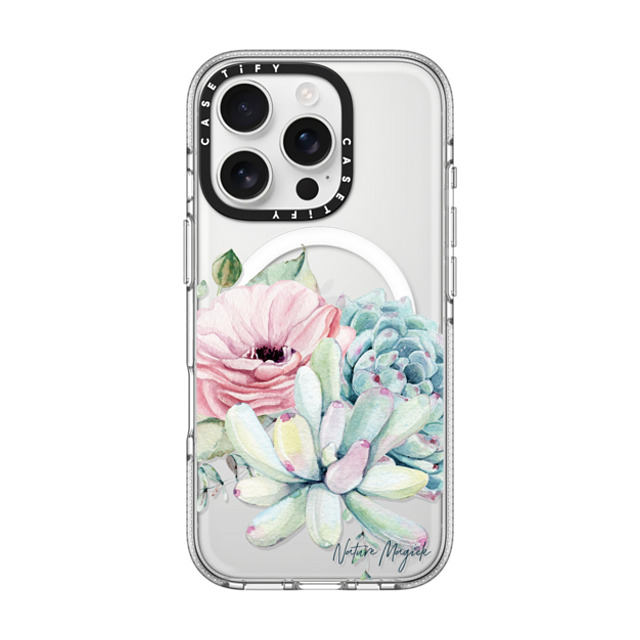 Nature Magick x CASETiFY iPhone 16 Pro Case Clear Clear Case MagSafe Compatible Simply Succulents by Nature Magick Nature Magick x CASETiFY iPhone 16 Pro Case Clear Clear Case MagSafe Compatible Simply Succulents by Nature Magick