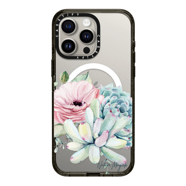 Nature Magick x CASETiFY iPhone 15 Pro Max Case Black Impact Case MagSafe Compatible Simply Succulents by Nature Magick Nature Magick x CASETiFY iPhone 15 Pro Max Case Black Impact Case MagSafe Compatible Simply Succulents by Nature Magick