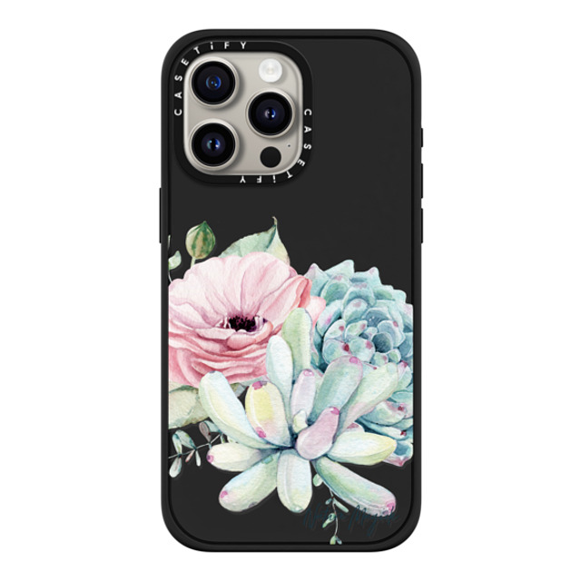 Nature Magick x CASETiFY iPhone 15 Pro Max Case Matte Black Impact Case MagSafe Compatible Simply Succulents by Nature Magick Nature Magick x CASETiFY iPhone 15 Pro Max Case Matte Black Impact Case MagSafe Compatible Simply Succulents by Nature Magick