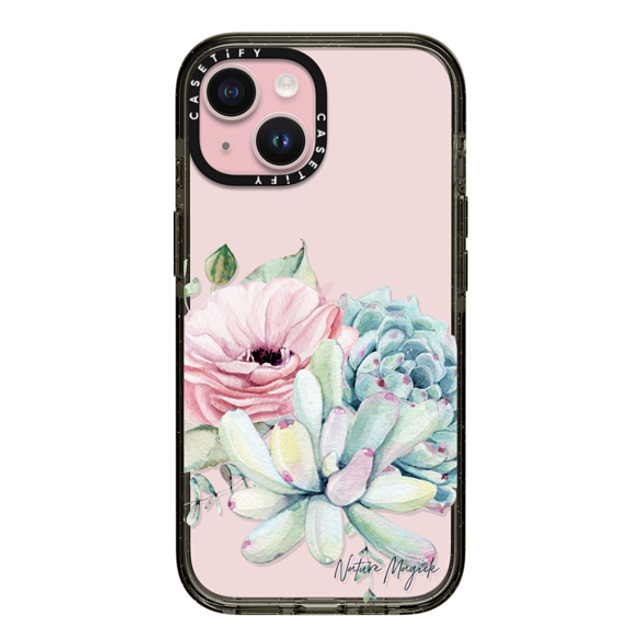 Nature Magick x CASETiFY iPhone 15 Case Black Impact Case Simply Succulents by Nature Magick Nature Magick x CASETiFY iPhone 15 Case Black Impact Case Simply Succulents by Nature Magick