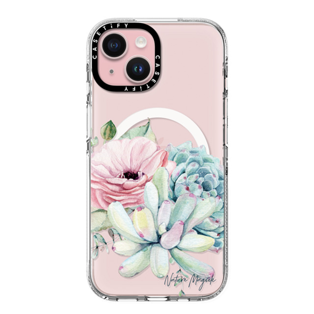 Nature Magick x CASETiFY iPhone 15 Case Clear Clear Case MagSafe Compatible Simply Succulents by Nature Magick Nature Magick x CASETiFY iPhone 15 Case Clear Clear Case MagSafe Compatible Simply Succulents by Nature Magick
