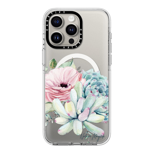 Nature Magick x CASETiFY iPhone 15 Pro Max Case Clear Clear Case MagSafe Compatible Simply Succulents by Nature Magick Nature Magick x CASETiFY iPhone 15 Pro Max Case Clear Clear Case MagSafe Compatible Simply Succulents by Nature Magick