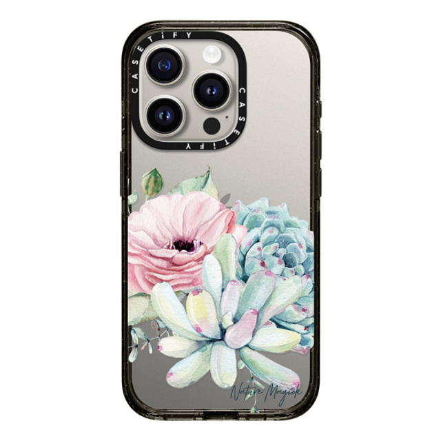 Nature Magick x CASETiFY iPhone 15 Pro Case Black Impact Case Simply Succulents by Nature Magick Nature Magick x CASETiFY iPhone 15 Pro Case Black Impact Case Simply Succulents by Nature Magick