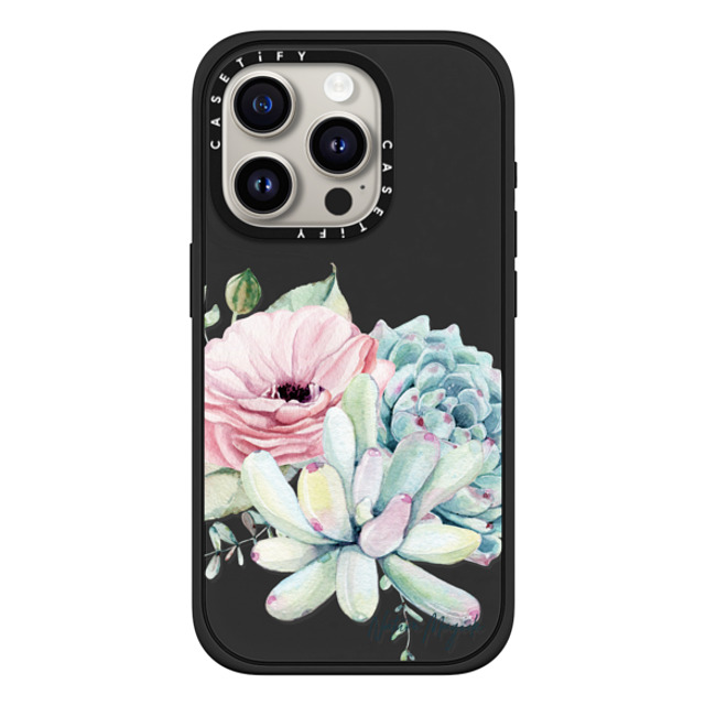 Nature Magick x CASETiFY iPhone 15 Pro Case Matte Black Impact Case MagSafe Compatible Simply Succulents by Nature Magick Nature Magick x CASETiFY iPhone 15 Pro Case Matte Black Impact Case MagSafe Compatible Simply Succulents by Nature Magick