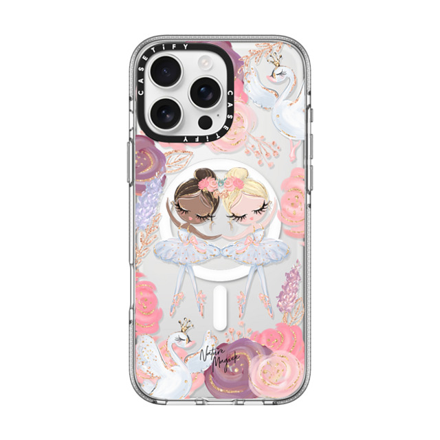 Nature Magick x CASETiFY iPhone 16 Pro Max ケース クリア クリア ケース MagSafe対応 Swan Lake Ballet Roses and Ballerinas by Nature Magick