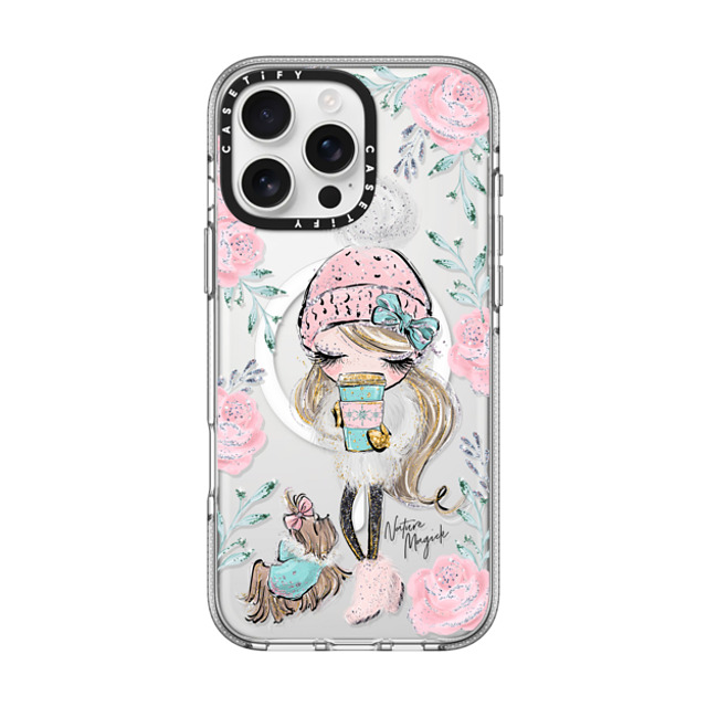 Nature Magick x CASETiFY iPhone 16 Pro Max ケース クリア クリア ケース MagSafe対応 Best Friends on a Winter Walk - A Girl and Her Dog by Nature Magick