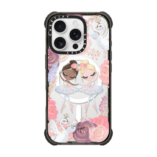 Nature Magick x CASETiFY iPhone 16 Pro ケース Floral ブラック ウルトラ インパクトケース MagSafe 対応 Swan Lake Ballet Roses and Ballerinas by Nature Magick Father's Day Nature Magick x CASETiFY iPhone 16 Pro ケース Floral ブラック ウルトラ インパクトケース MagSafe 対応 Swan Lake Ballet Roses and Ballerinas by Nature Magick Father's Day