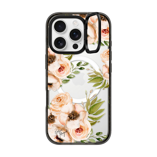 Nature Magick x CASETiFY iPhone 16 Pro Case ブラック インパクトリングスタンドケース MagSafe対応 Pretty Pink Roses Flower Rose Floral Watercolor Painting by Nature Magick Mother's Day Nature Magick x CASETiFY iPhone 16 Pro Case ブラック インパクトリングスタンドケース MagSafe対応 Pretty Pink Roses Flower Rose Floral Watercolor Painting by Nature Magick Mother's Day
