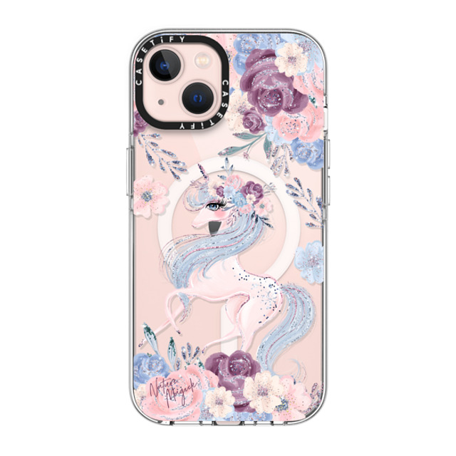 Nature Magick x CASETiFY iPhone 13 ケース クリア クリア ケース MagSafe対応 Winter Unicorn Floral by Nature Magick