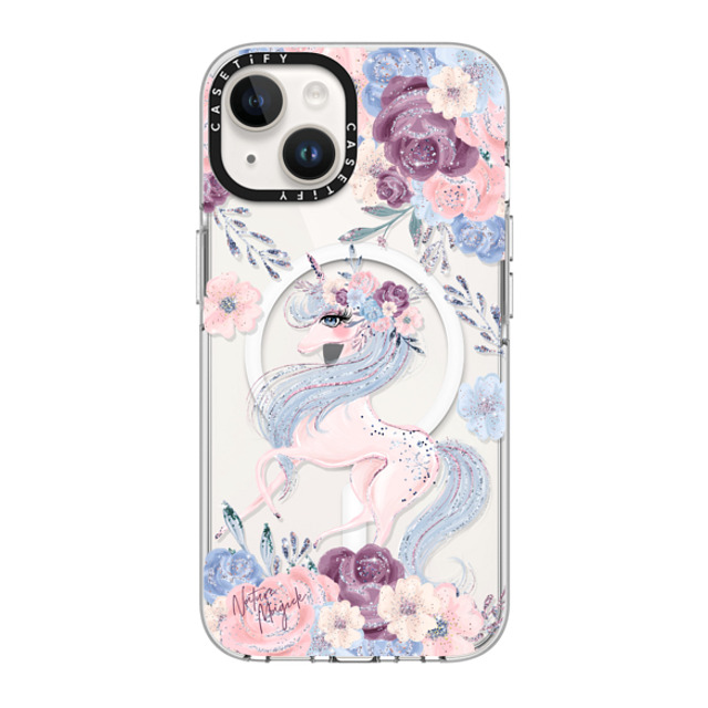 Nature Magick x CASETiFY iPhone 14 ケース クリア クリア ケース MagSafe対応 Winter Unicorn Floral by Nature Magick