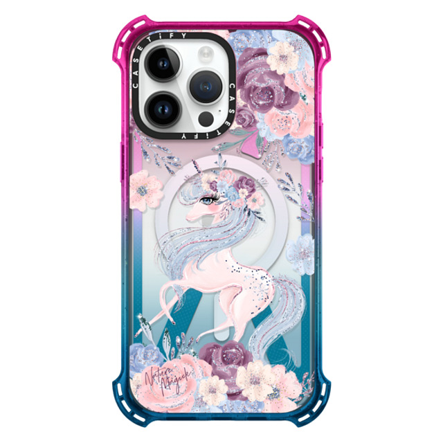 Nature Magick x CASETiFY iPhone 14 Pro Max ケース Cotton Candy バウンスケース Winter Unicorn Floral by Nature Magick