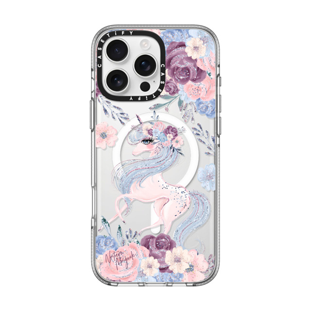 Nature Magick x CASETiFY iPhone 16 Pro Max ケース クリア クリア ケース MagSafe対応 Winter Unicorn Floral by Nature Magick