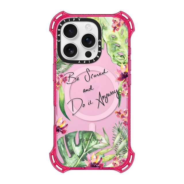 Nature Magick x CASETiFY iPhone 16 Pro Case プリムローズ ピンク バウンスケース Be Scared and Do It Anyway Quote Inspirational Quotes Tropical Palm Leaves Flowers by Nature Magick Nature Magick x CASETiFY iPhone 16 Pro Case プリムローズ ピンク バウンスケース Be Scared and Do It Anyway Quote Inspirational Quotes Tropical Palm Leaves Flowers by Nature Magick