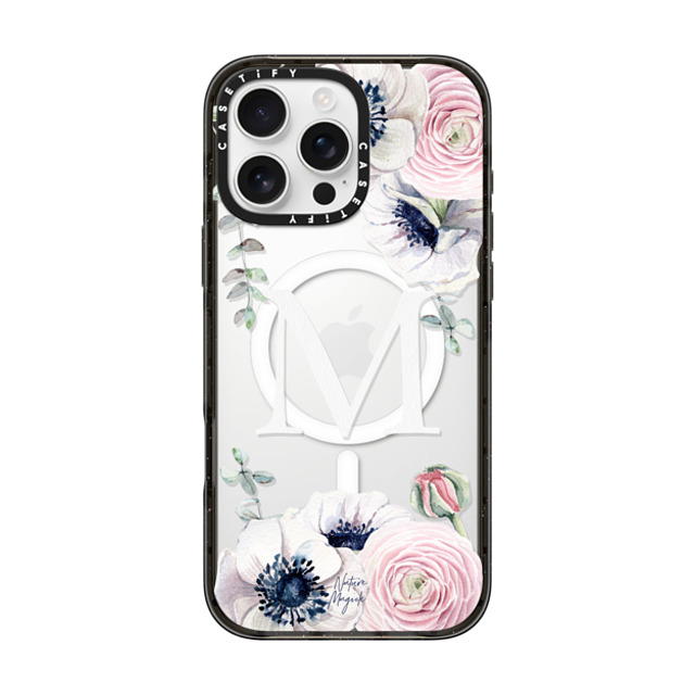Nature Magick x CASETiFY iPhone 16 Pro Max Case Floral Black Impact Case MagSafe Compatible Flower Blossom Love Monogram by Nature Magick - Letter M Floral Flowers Initial Mother's Day Nature Magick x CASETiFY iPhone 16 Pro Max Case Floral Black Impact Case MagSafe Compatible Flower Blossom Love Monogram by Nature Magick - Letter M Floral Flowers Initial Mother's Day