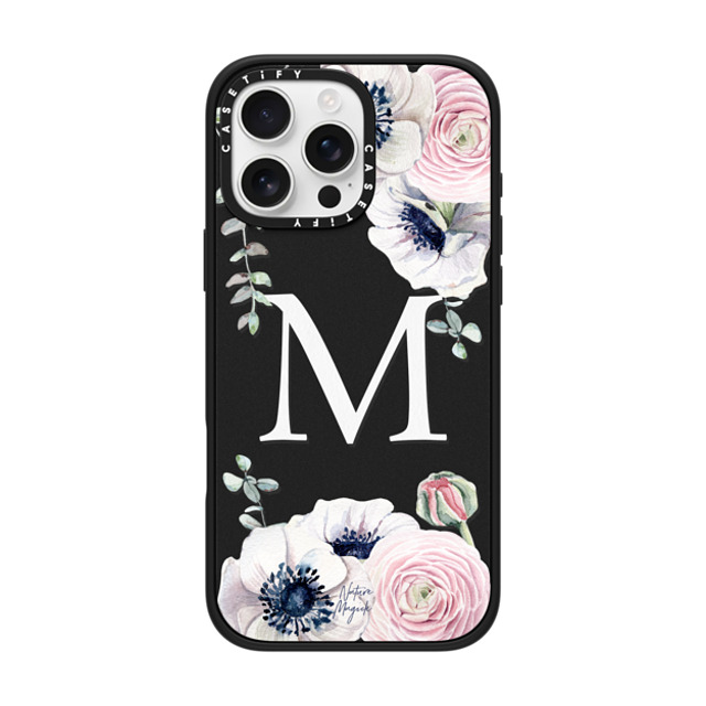 Nature Magick x CASETiFY iPhone 16 Pro Max Case Floral マットブラック Impact Case MagSafe Compatible Flower Blossom Love Monogram by Nature Magick - Letter M Floral Flowers Initial Mother's Day Nature Magick x CASETiFY iPhone 16 Pro Max Case Floral マットブラック Impact Case MagSafe Compatible Flower Blossom Love Monogram by Nature Magick - Letter M Floral Flowers Initial Mother's Day