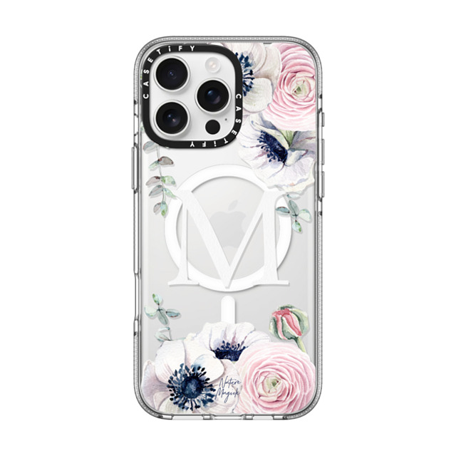 Nature Magick x CASETiFY iPhone 16 Pro Max Case Floral Clear Clear Case MagSafe Compatible Flower Blossom Love Monogram by Nature Magick - Letter M Floral Flowers Initial Mother's Day Nature Magick x CASETiFY iPhone 16 Pro Max Case Floral Clear Clear Case MagSafe Compatible Flower Blossom Love Monogram by Nature Magick - Letter M Floral Flowers Initial Mother's Day