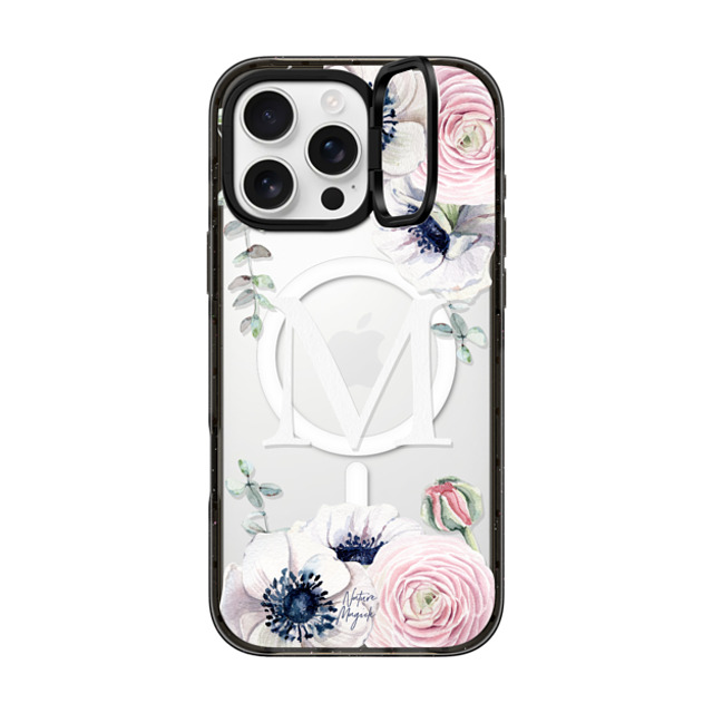 Nature Magick x CASETiFY iPhone 16 Pro Max Case Floral ブラック インパクトリングスタンドケース MagSafe対応 Flower Blossom Love Monogram by Nature Magick - Letter M Floral Flowers Initial Mother's Day Nature Magick x CASETiFY iPhone 16 Pro Max Case Floral ブラック インパクトリングスタンドケース MagSafe対応 Flower Blossom Love Monogram by Nature Magick - Letter M Floral Flowers Initial Mother's Day