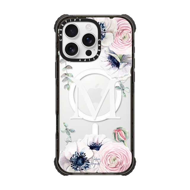 Nature Magick x CASETiFY iPhone 16 Pro Max Case Floral Black ウルトラ インパクトケース MagSafe 対応 Flower Blossom Love Monogram by Nature Magick - Letter M Floral Flowers Initial Mother's Day Nature Magick x CASETiFY iPhone 16 Pro Max Case Floral Black ウルトラ インパクトケース MagSafe 対応 Flower Blossom Love Monogram by Nature Magick - Letter M Floral Flowers Initial Mother's Day