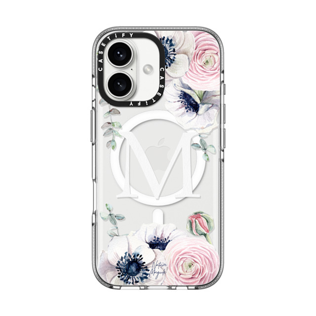 Nature Magick x CASETiFY iPhone 16 Case Floral Clear Clear Case MagSafe Compatible Flower Blossom Love Monogram by Nature Magick - Letter M Floral Flowers Initial Mother's Day Nature Magick x CASETiFY iPhone 16 Case Floral Clear Clear Case MagSafe Compatible Flower Blossom Love Monogram by Nature Magick - Letter M Floral Flowers Initial Mother's Day