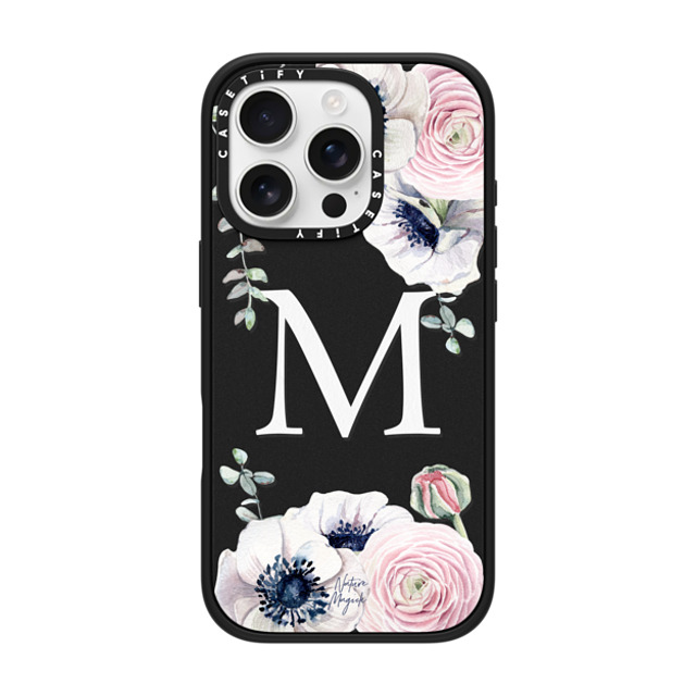 Nature Magick x CASETiFY iPhone 16 Pro Case Floral マットブラック インパクトケース MagSafe対応 Flower Blossom Love Monogram by Nature Magick - Letter M Floral Flowers Initial Mother's Day Nature Magick x CASETiFY iPhone 16 Pro Case Floral マットブラック インパクトケース MagSafe対応 Flower Blossom Love Monogram by Nature Magick - Letter M Floral Flowers Initial Mother's Day