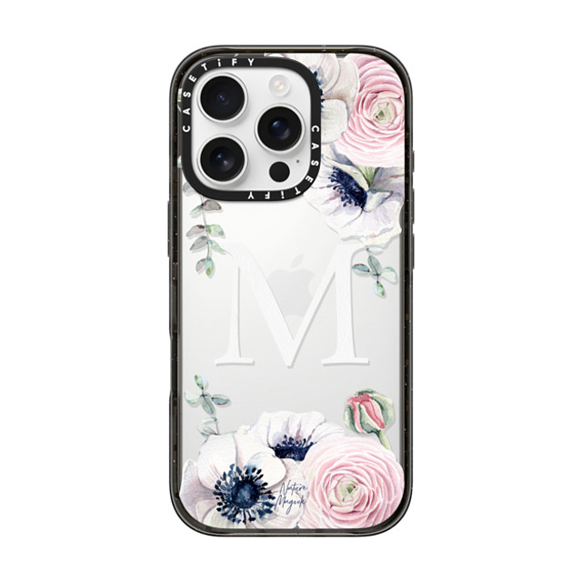 Nature Magick x CASETiFY iPhone 16 Pro Case Floral Black インパクトケース Flower Blossom Love Monogram by Nature Magick - Letter M Floral Flowers Initial Mother's Day Nature Magick x CASETiFY iPhone 16 Pro Case Floral Black インパクトケース Flower Blossom Love Monogram by Nature Magick - Letter M Floral Flowers Initial Mother's Day