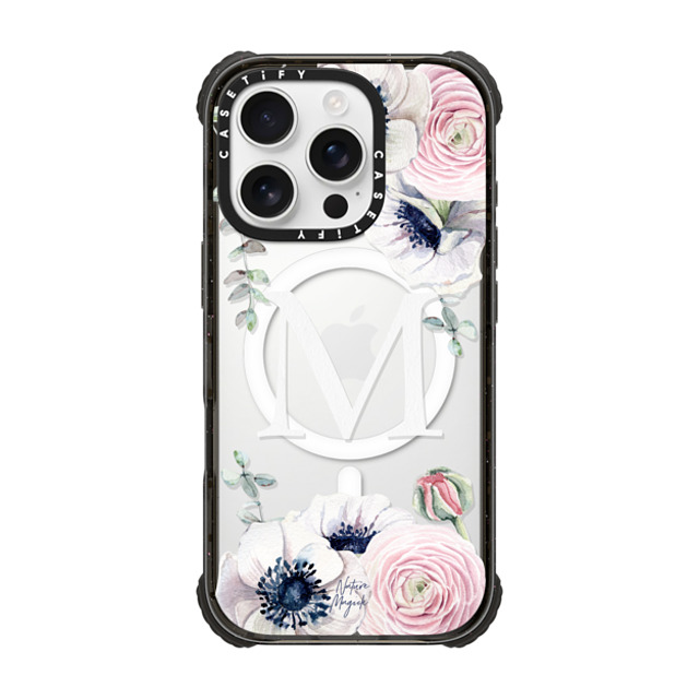 Nature Magick x CASETiFY iPhone 16 Pro Case Floral Black ウルトラ インパクトケース MagSafe 対応 Flower Blossom Love Monogram by Nature Magick - Letter M Floral Flowers Initial Mother's Day Nature Magick x CASETiFY iPhone 16 Pro Case Floral Black ウルトラ インパクトケース MagSafe 対応 Flower Blossom Love Monogram by Nature Magick - Letter M Floral Flowers Initial Mother's Day