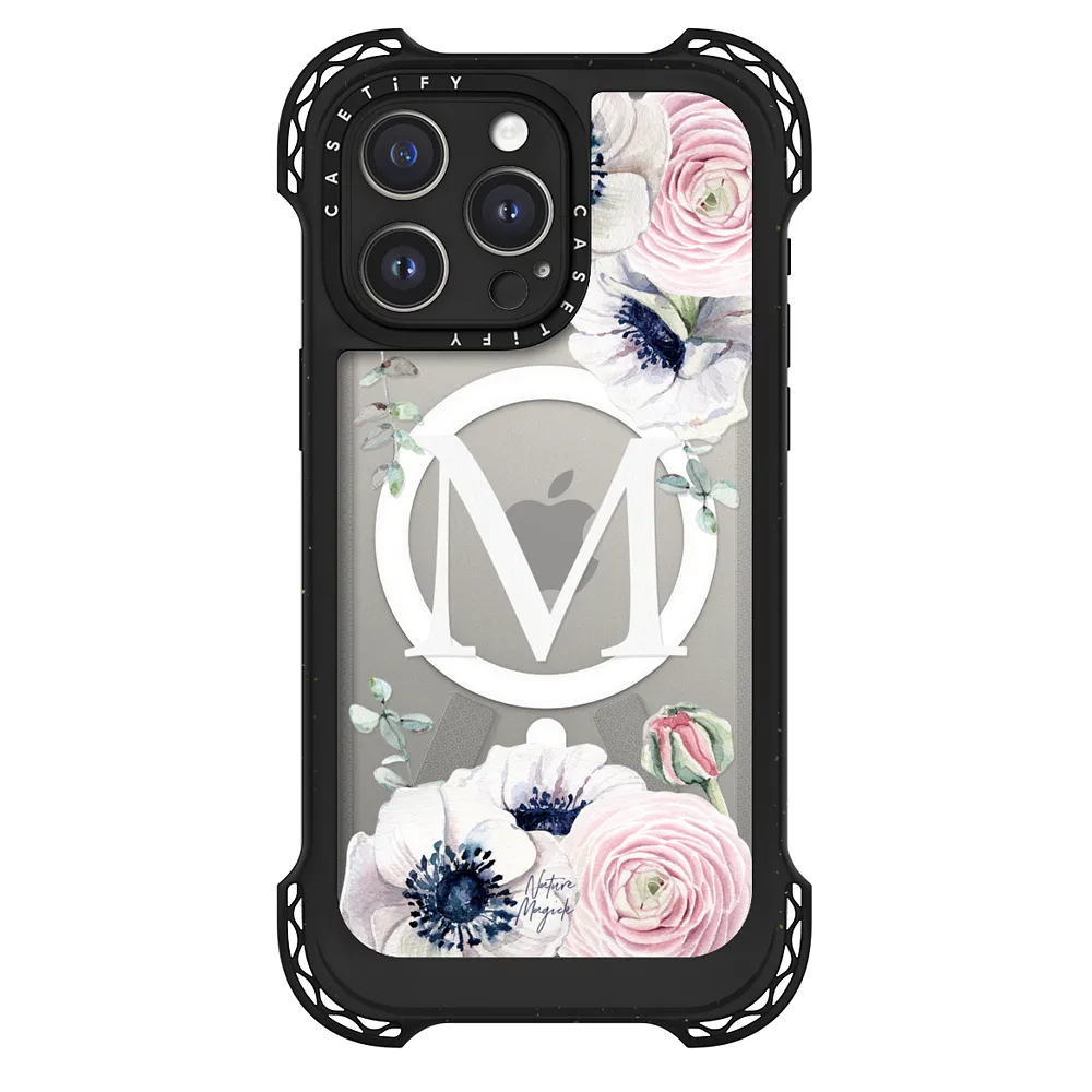 Flower Blossom Love Monogram by Nature Magick Letter M Floral