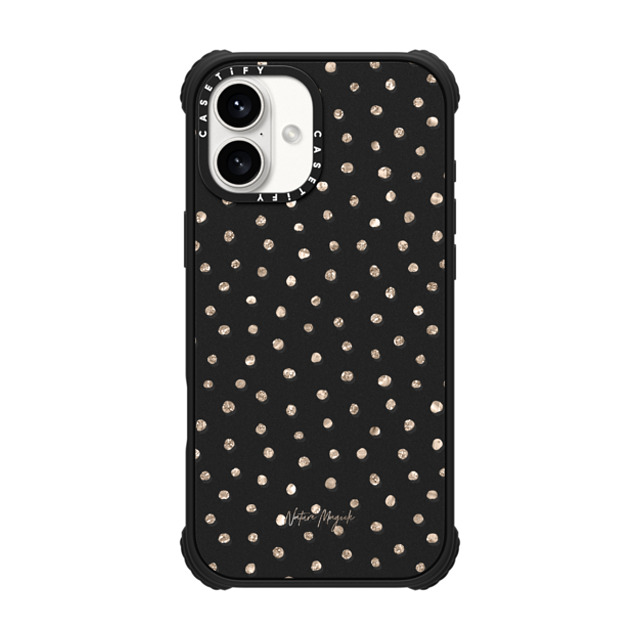 Nature Magick x CASETiFY iPhone 16 Plus Case マットブラック ウルトラ インパクトケース MagSafe 対応 Girly Gold Dots by Nature Magick - Shimmery Gold Glitter Polka Dot + Clear Mother's Day Nature Magick x CASETiFY iPhone 16 Plus Case マットブラック ウルトラ インパクトケース MagSafe 対応 Girly Gold Dots by Nature Magick - Shimmery Gold Glitter Polka Dot + Clear Mother's Day