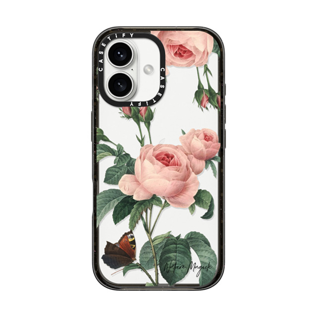 Nature Magick x CASETiFY iPhone 16 ケース Floral,Butterfly ブラック インパクトケース Butterfly Rose by Nature Magick Father's Day Nature Magick x CASETiFY iPhone 16 ケース Floral,Butterfly ブラック インパクトケース Butterfly Rose by Nature Magick Father's Day