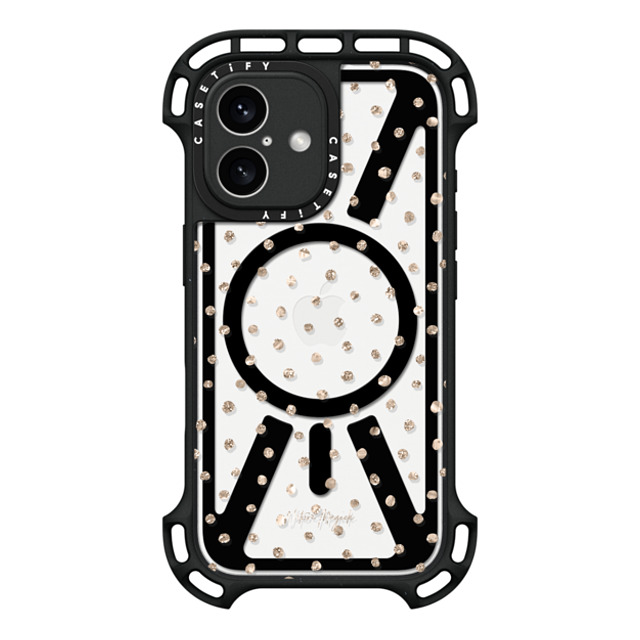 Nature Magick x CASETiFY iPhone 16 Case Black ウルトラ バウンスケース MagSafe対応 Girly Gold Dots by Nature Magick - Shimmery Gold Glitter Polka Dot + Clear Nature Magick x CASETiFY iPhone 16 Case Black ウルトラ バウンスケース MagSafe対応 Girly Gold Dots by Nature Magick - Shimmery Gold Glitter Polka Dot + Clear