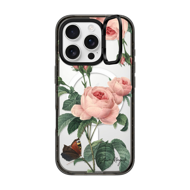 Nature Magick x CASETiFY iPhone 16 Pro ケース Floral,Butterfly ブラック インパクトリングスタンドケース MagSafe対応 Butterfly Rose by Nature Magick Father's Day Nature Magick x CASETiFY iPhone 16 Pro ケース Floral,Butterfly ブラック インパクトリングスタンドケース MagSafe対応 Butterfly Rose by Nature Magick Father's Day