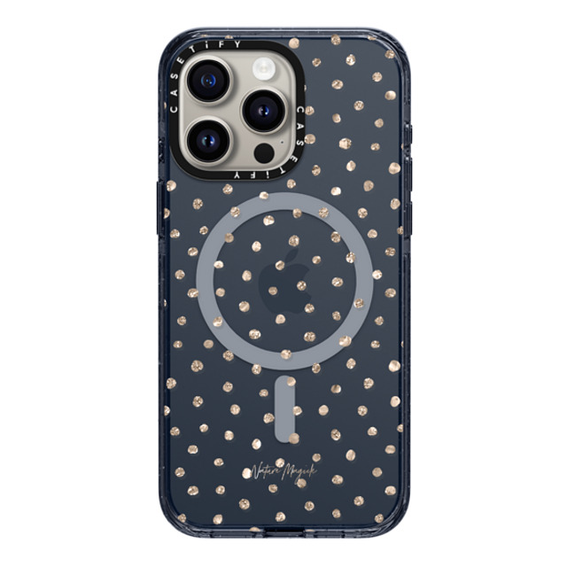 Nature Magick x CASETiFY iPhone 15 Pro Max Case Classic Blue Impact Case MagSafe Compatible Girly Gold Dots by Nature Magick - Shimmery Gold Glitter Polka Dot + Clear Back to School Nature Magick x CASETiFY iPhone 15 Pro Max Case Classic Blue Impact Case MagSafe Compatible Girly Gold Dots by Nature Magick - Shimmery Gold Glitter Polka Dot + Clear Back to School