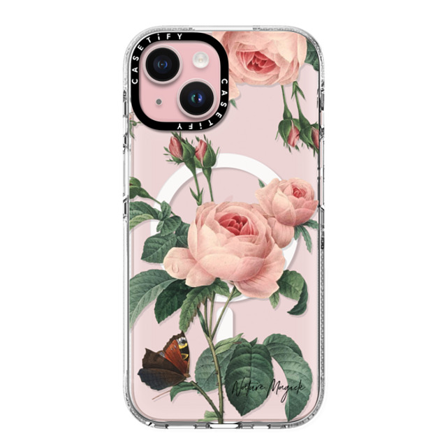 Nature Magick x CASETiFY iPhone 15 ケース Floral,Butterfly クリア クリア ケース MagSafe対応 Butterfly Rose by Nature Magick Father's Day Nature Magick x CASETiFY iPhone 15 ケース Floral,Butterfly クリア クリア ケース MagSafe対応 Butterfly Rose by Nature Magick Father's Day