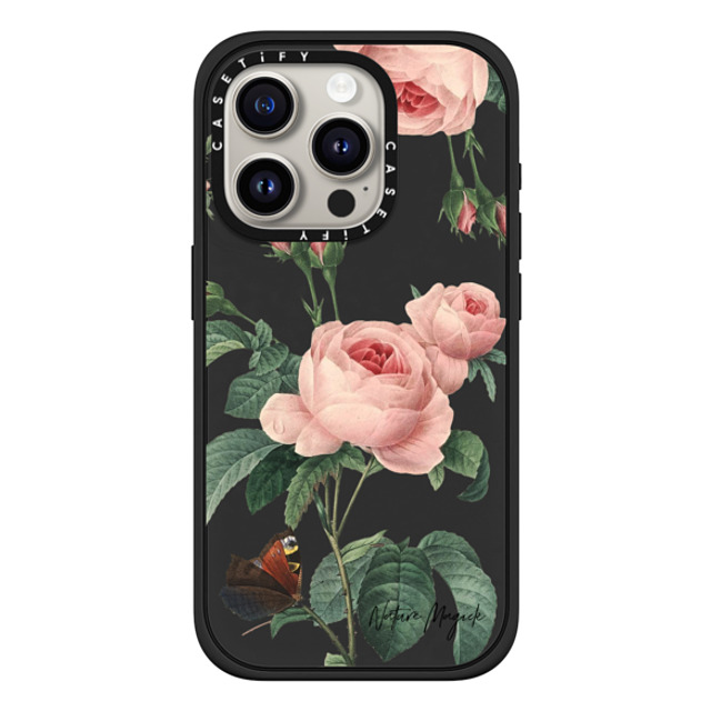 Nature Magick x CASETiFY iPhone 15 Pro ケース Floral,Butterfly マットブラック インパクトケース MagSafe対応 Butterfly Rose by Nature Magick Father's Day Nature Magick x CASETiFY iPhone 15 Pro ケース Floral,Butterfly マットブラック インパクトケース MagSafe対応 Butterfly Rose by Nature Magick Father's Day
